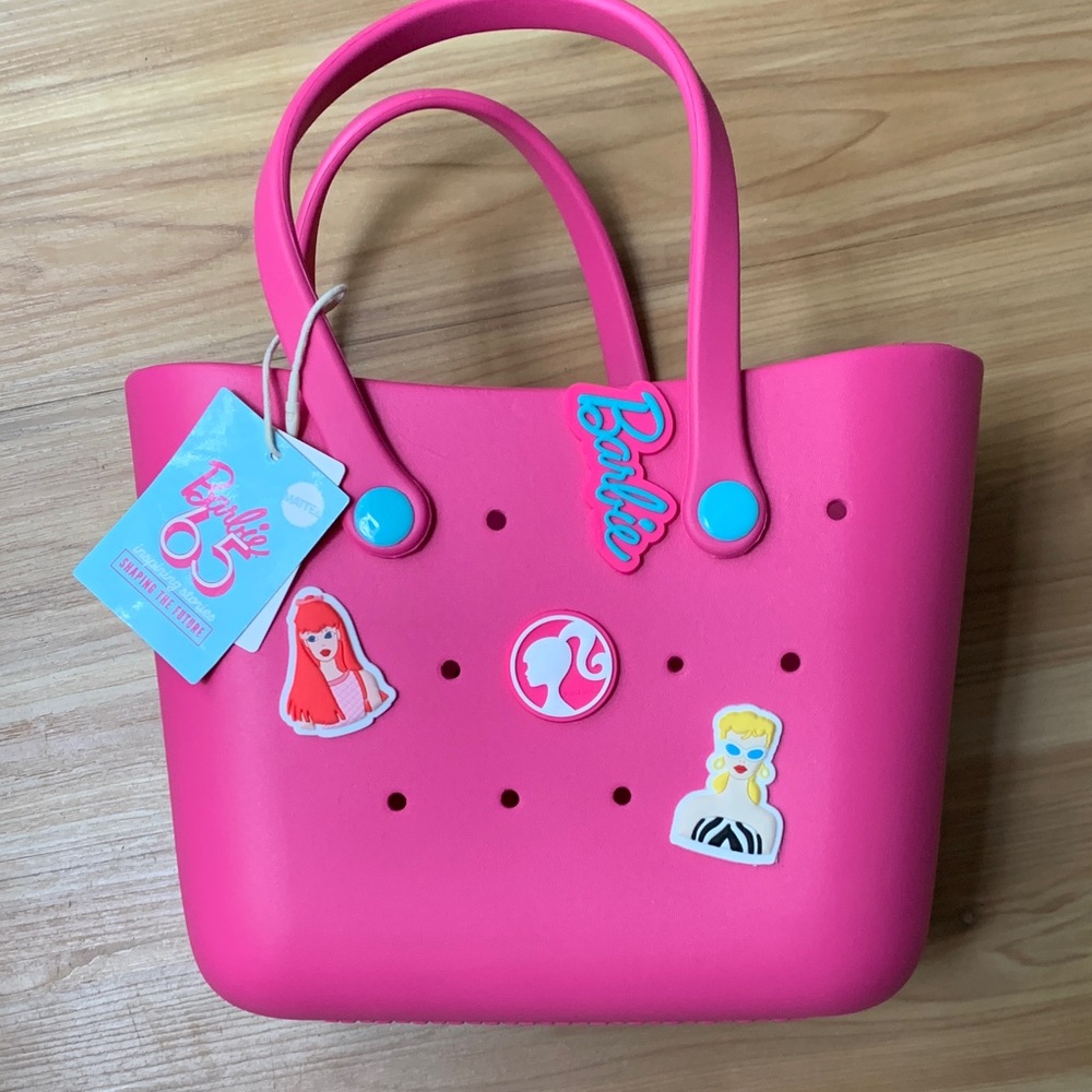 Barbie Pink Tote with Iconic Badges
